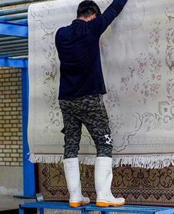 گرم خانه یا سالن خشک کردن در قالیشویی جنت آباد 